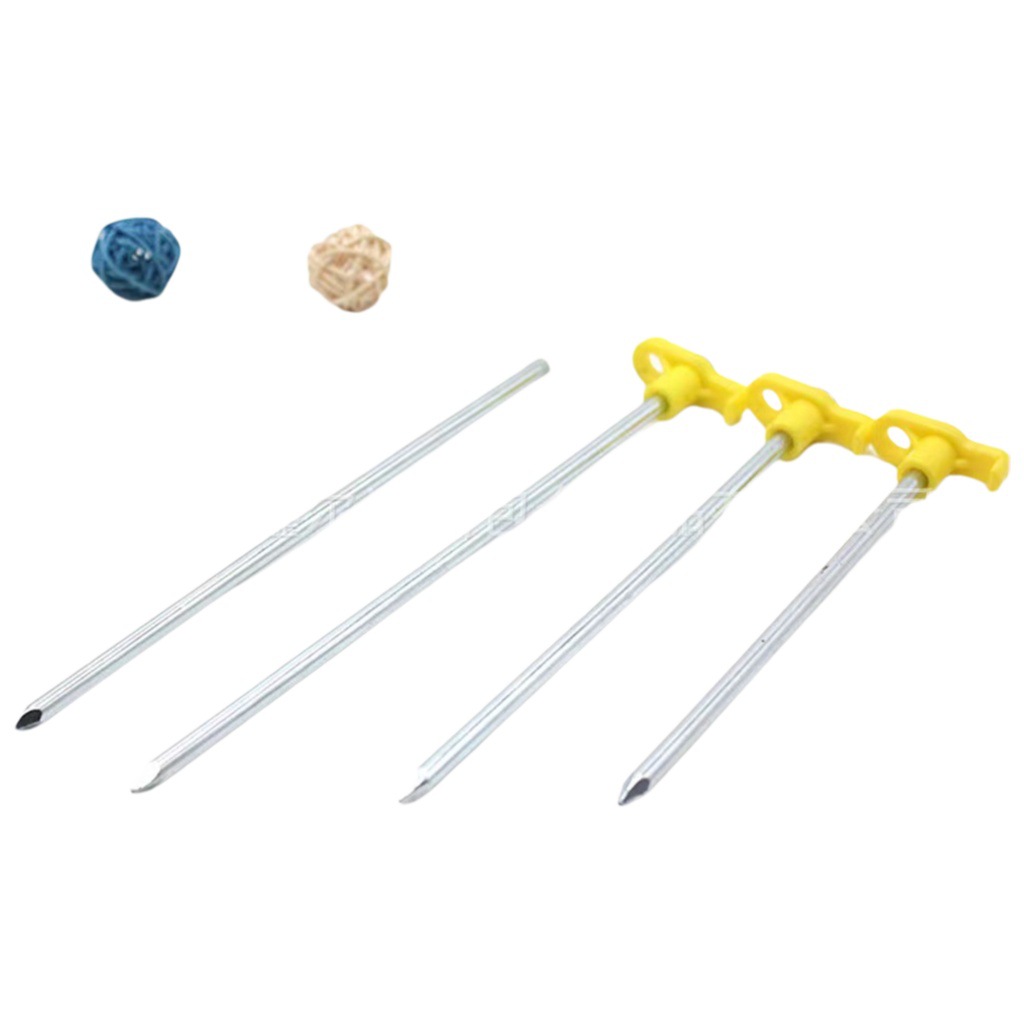Luminous Nails 6mm Thick Outdoor Camping Tent Ground Nails Fluorescent Wind Rope Nails Canopy Steel Nails Anti-Slip Night Vision