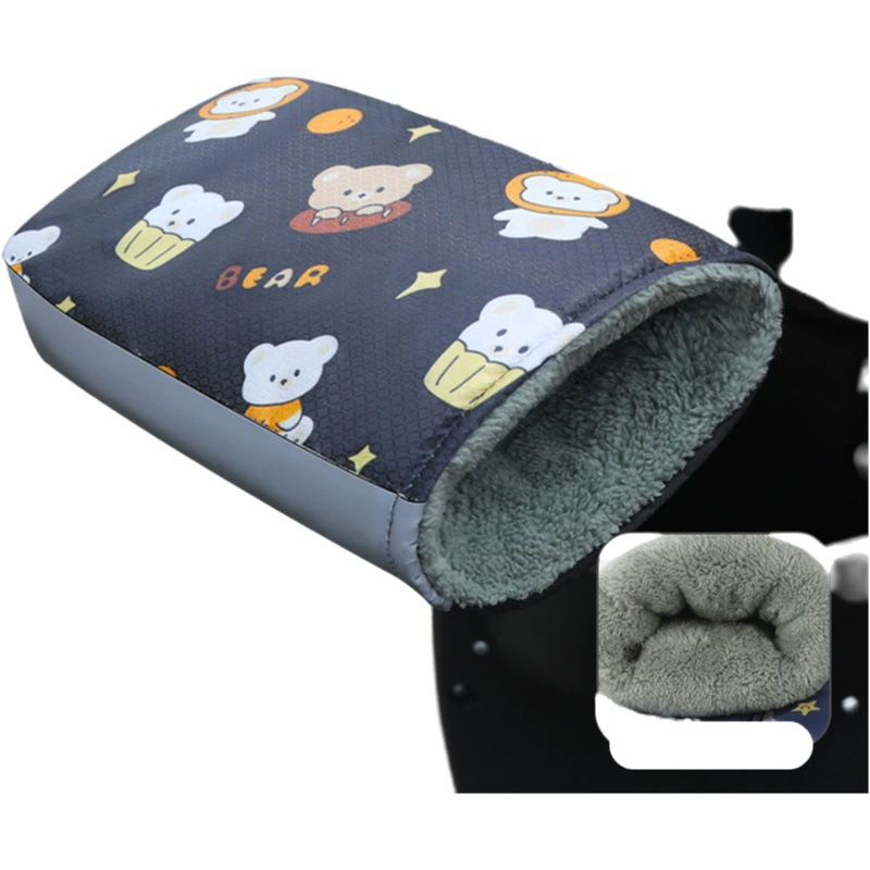 Зимний чехол на ручку электромобиля утолщенный аккумулятор на флисовой подкладке автомобильные перчатки для верховой езды теплый ветрозащитный водонепроницаемый чехол на ручку мотоцикла