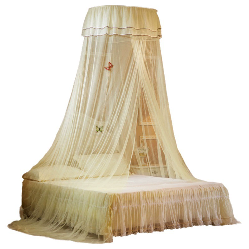 Ai Jingmei Домашняя текстильная фабрика Прямой потолочный купол Маленькая свежая москитная сетка Студенческая москитная сетка Princess Круглая москитная сетка Live