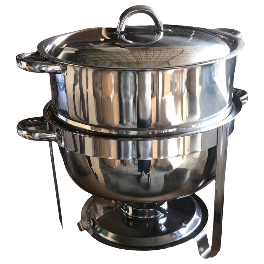 Factory wholesale 13.5 liter round buffet stove economical self-service alcohol heating can be distributed heating plate