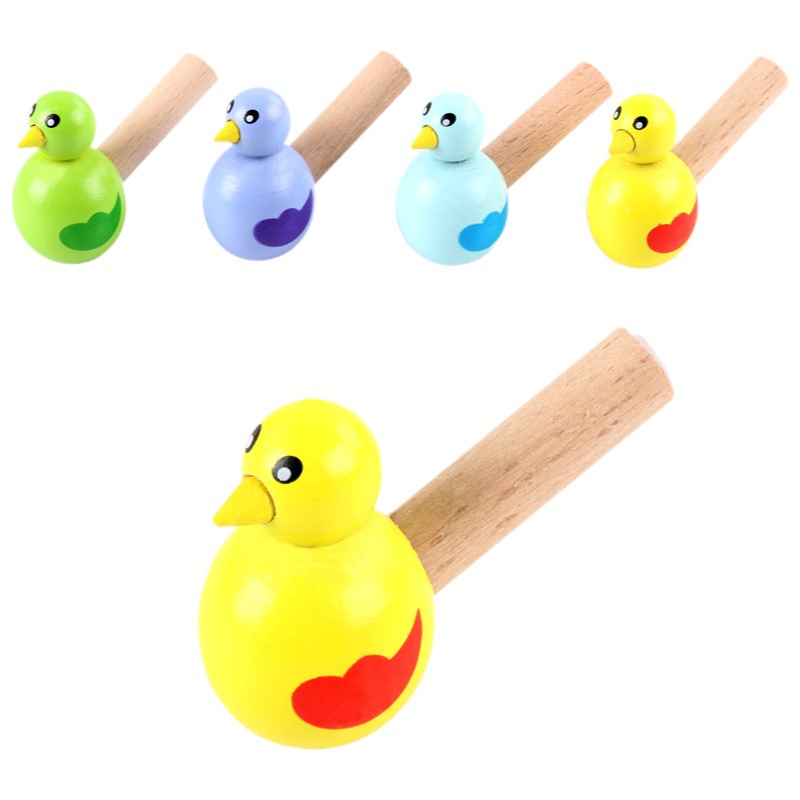 El mercado nocturno de puestos de suministro de madera de dibujos animados pájaro silbato juguete niños y niñas 3-7 años instrumento musical transfronterizo Amazon