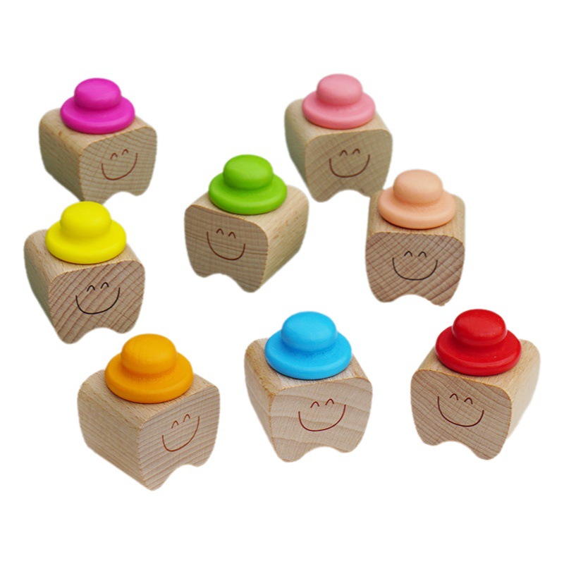 En stock Caja de pezón para niños caja de almacenamiento de dientes de madera maciza caja de colección de madera caja conmemorativa Hospital Dental regalo de regalo