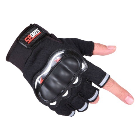 Motorcycle Half-Finger Glove Shell Armor Cycling Sports Non-Slip Wear-Resistant Tactical Special Forces Outdoor Fitness
