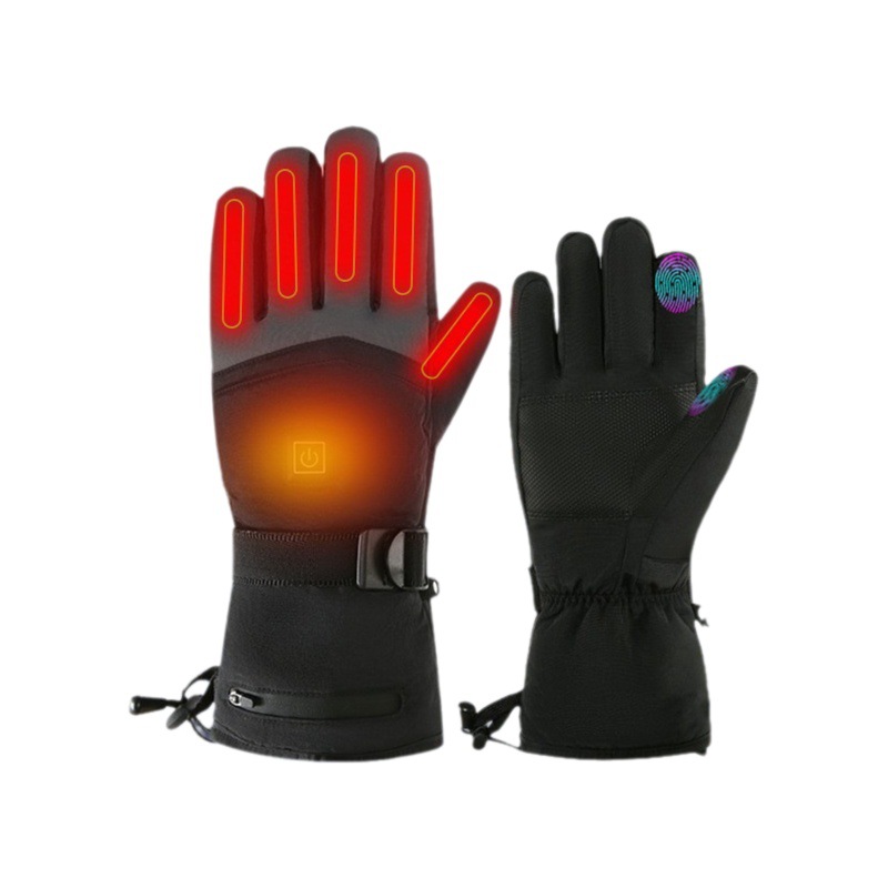 Guantes de calefacción de carga transfronteriza esquí al aire libre equitación guantes de calefacción pantalla táctil a prueba de frío caliente guantes de calefacción eléctrica al por mayor