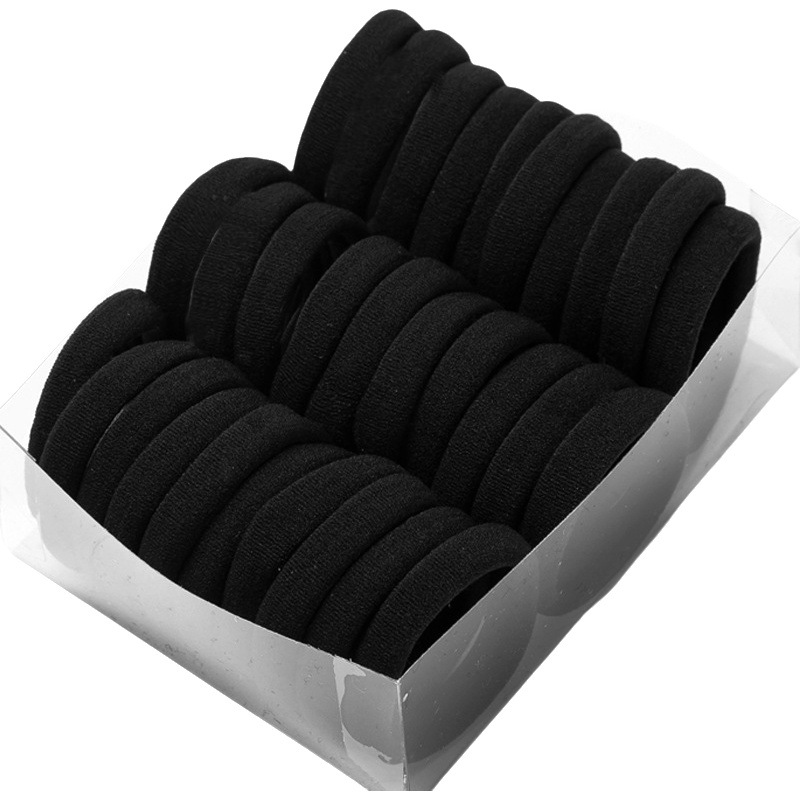 Banda de goma sin costuras tocado pelo banda pelo cuerda de pelo Corea del Sur alta elástico pelo negro Accesorios