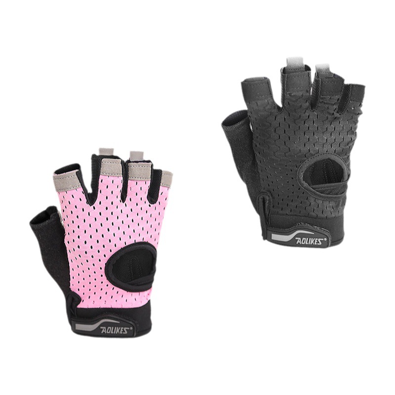 Levantamiento de pesas guantes de fitness transpirable antideslizante muñeca guardia deportes mancuerna medio dedo guantes deportivos verano Delgado en stock Fundación