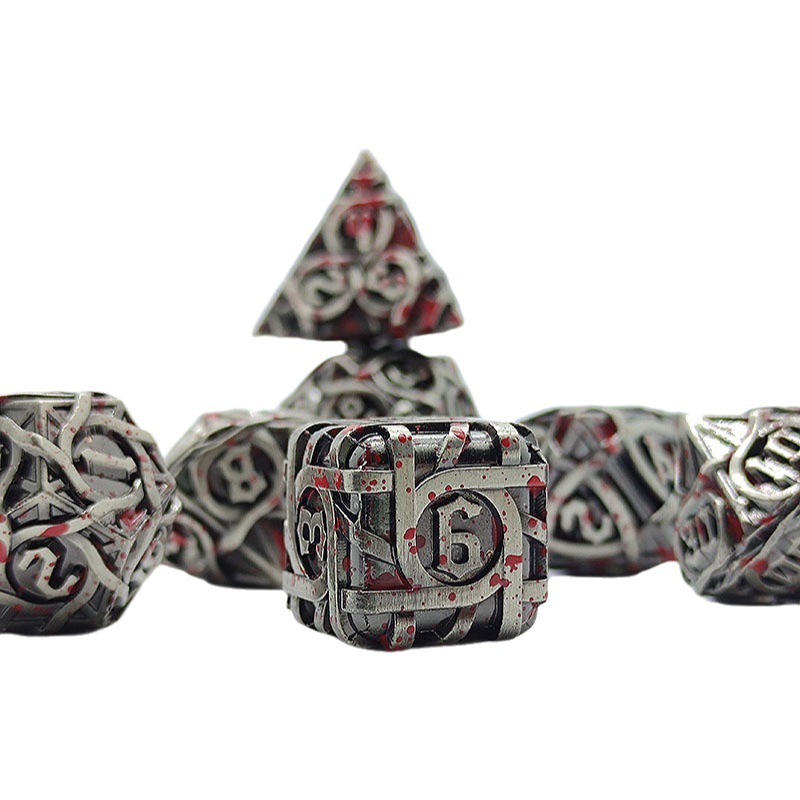 Nuevo metal sólido dados cthulu corriendo grupo COC dragón y mazmorras DND poliedro digital dados trpg