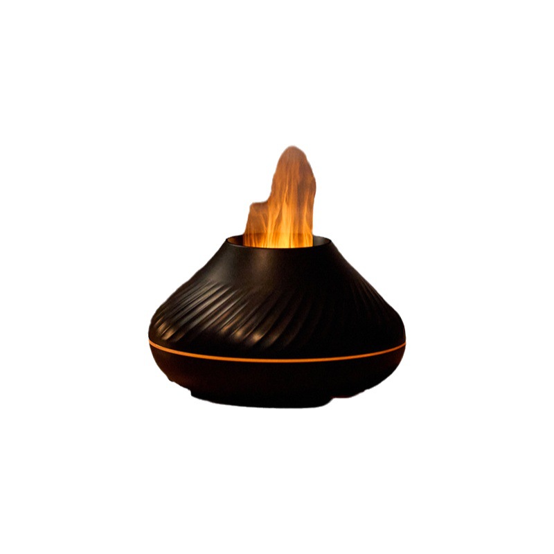 Nueva simulación de llama máquina de aromaterapia USB pequeños electrodomésticos de aire aromaterapia humidificación colorido llama humidificador transfronterizo