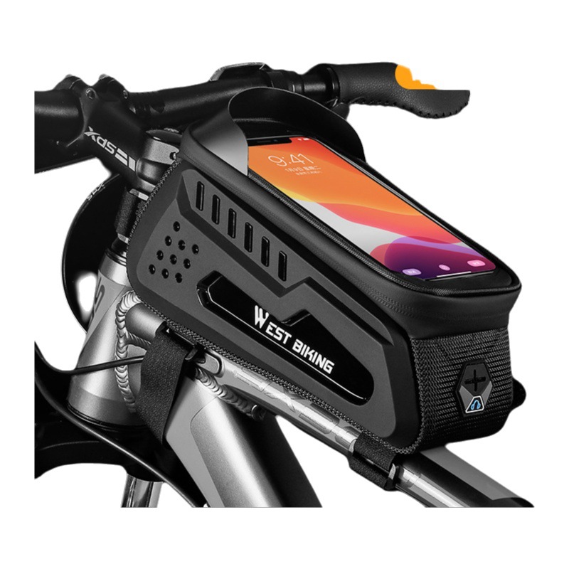 West Biking Bicycle Front Bag Tpu Hard Shell Cycling Mobile Phone Upper Tube Bag 2L Front Beam Packaging Equipment