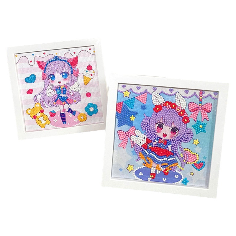 Nuevos niños 5d educativos rhinestone pintura hecha a mano DIY diamante pintura juguete creativo dibujos animados princesa serie image 1
