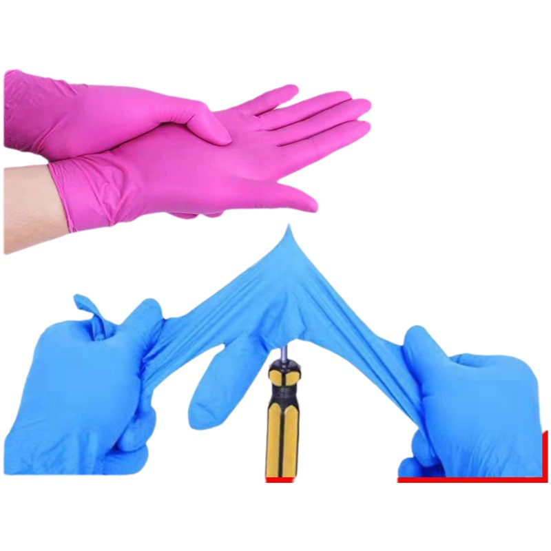 Compuesto de nitrilo alto elástico guantes desechables de goma de látex de caucho nitrilo de protección dental de belleza protección laboral