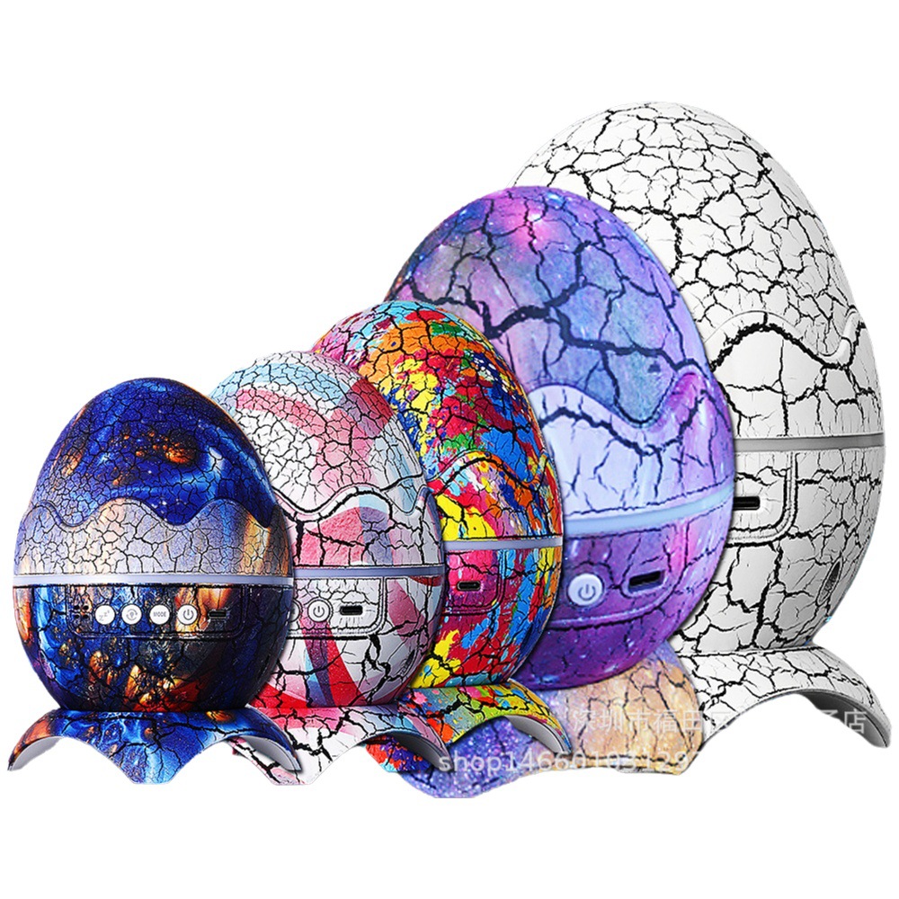Huevo de dinosaurio transfronterizo luz estrellado Galaxy lámpara de proyección Bluetooth música grieta Nebulosa atmósfera decoración lámpara de regalo de los niños