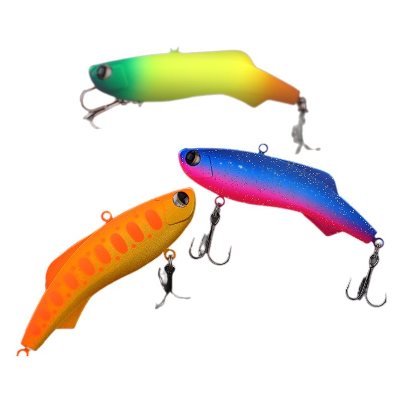 Señuelo de dios de silicona transfronterizo VIB, capa de natación completa, vib de silicona, vibración de fuerte ruido, búsqueda de lubina, cebo falso de pozo negro