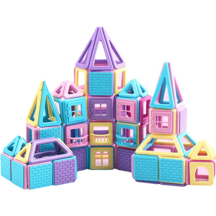 Bloques magnéticos infantiles, piezas puras, construcción creativa, fábrica mayorista