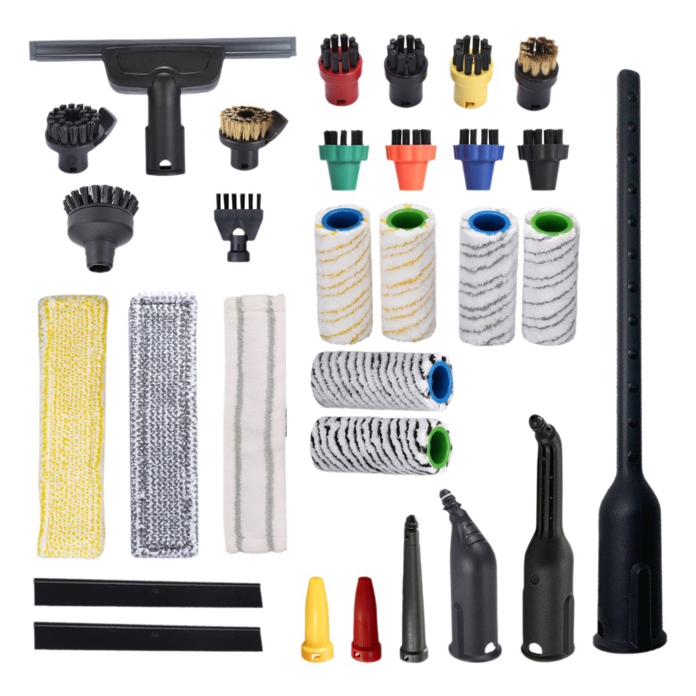 Adecuado para accesorios de vapor Karcher Kach, trapo, trapo, accesorios de vapor Karcher, cepillo redondo pequeño, cepillo de cobre