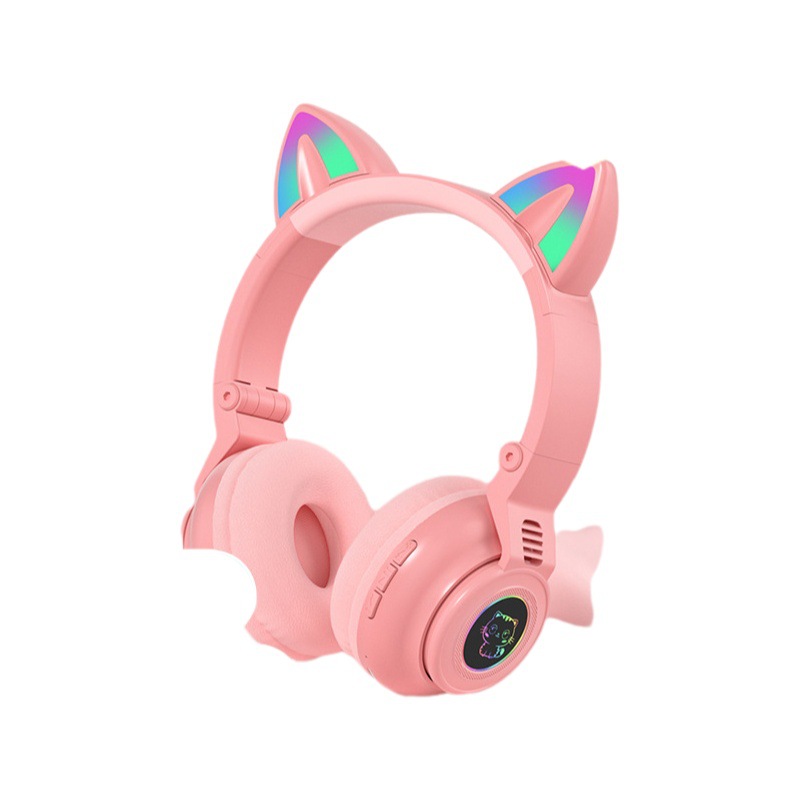 Nuevo lindo macaron gato oído auricular Bluetooth inalámbrico juego de deportes auriculares para Android Apple
