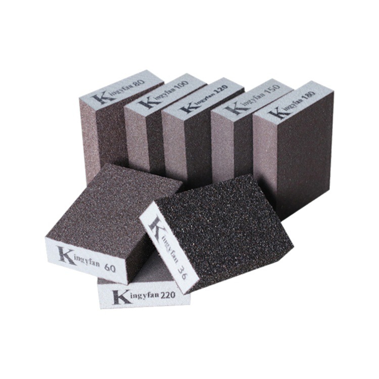 Fábrica al por mayor 70*100*25 kingyfan alta densidad esponja papel de lija pulido bloque muebles carpintería pulido y
