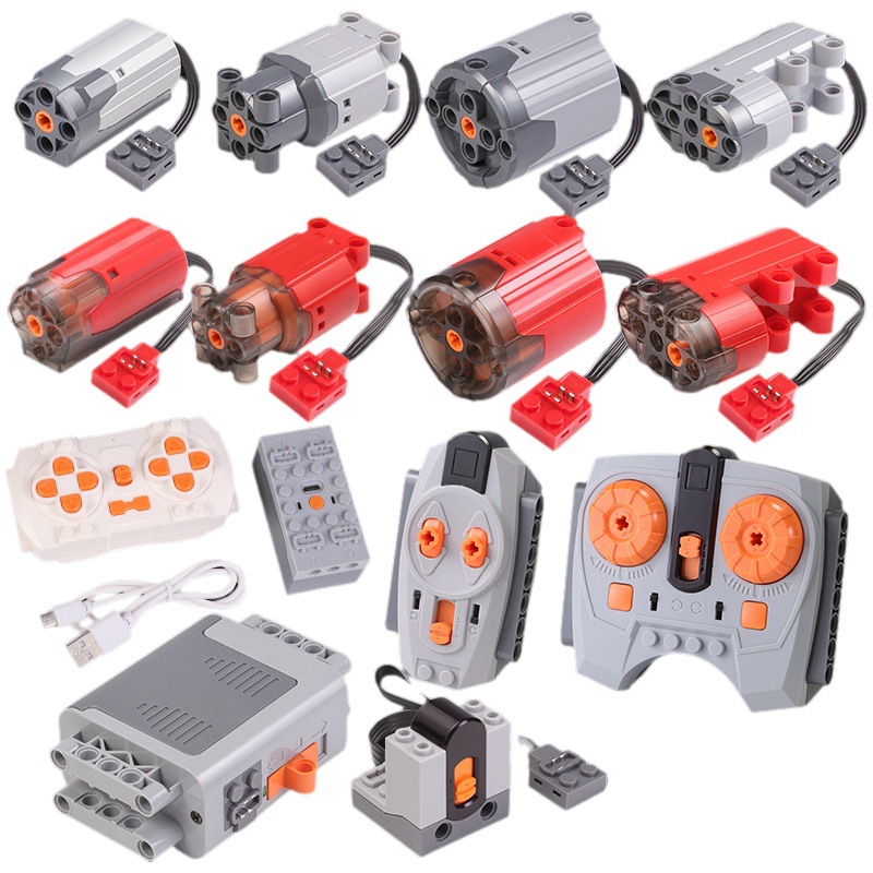 Accesorios de bloques de construcción de lego compatibles nacionales compatibles con la tecnología de potencia del motor grupo bloques de construcción caja de la batería de litio receptor PF piezas