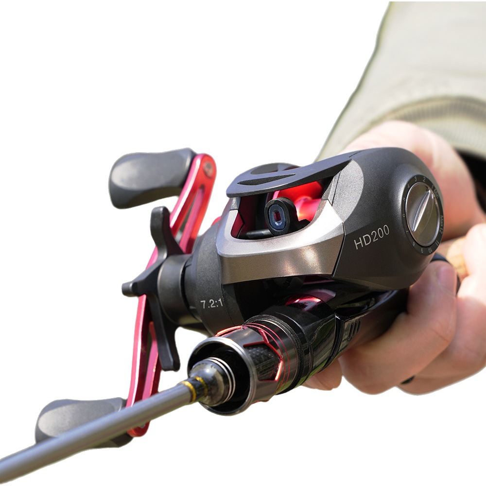 Haodun Luya rueda de gota de agua al por mayor carrete de pesca de tiro largo anti-freír carrete de pesca negro mini rueda HD