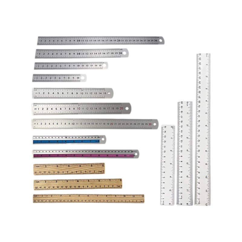 Метрическая дюймовая стальная линейка Двусторонняя линейка из нержавеющей стали 10/100 см 6/40 дюймов