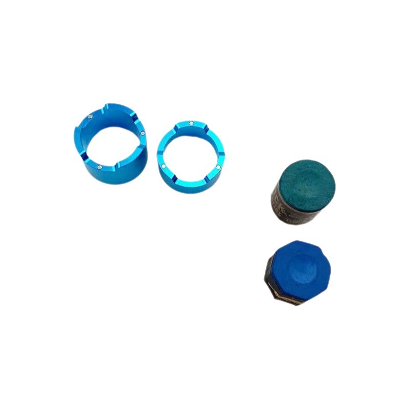 Billar suministros Cue cuero cabeza redonda de chocolate en polvo de chocolate octogonal en polvo Universal caja de chocolate redonda