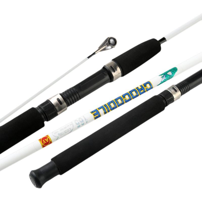 Caña de plástico reforzado con fibra de vidrio sólida de cocodrilo Caña de conexión súper dura Caña de mar Caña de anclaje Caña de pescar Caña de barco Barra de anclaje Mango recto