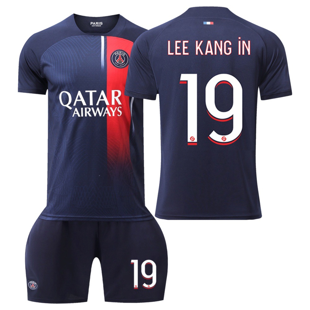 Paris Saint-Germain uniforme de fútbol 23 niños bola uniforme N ° 30 nemalm bapei Li gangren bola ropa grupo compra