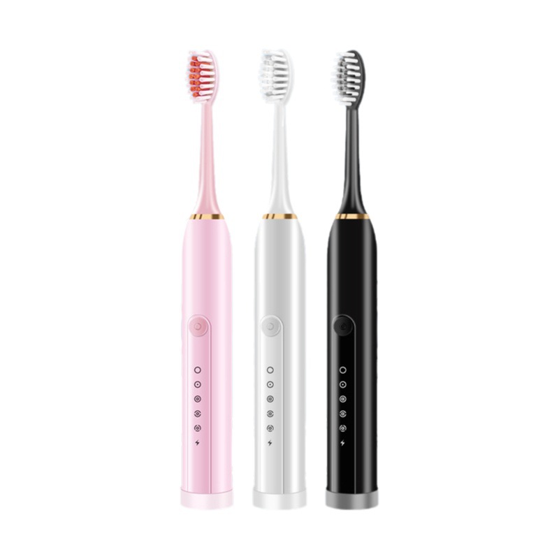 Cepillo de dientes eléctrico transfronterizo blanqueamiento cerdas suaves cepillo de dientes eléctrico sónico inteligente pareja de adultos hombres y mujeres vibración recargable