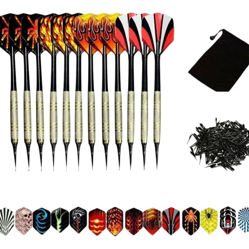 14g seguridad suave dardos ocio seguridad cabeza de plástico dardos 12 dardos + 42 Unidades cola + 100 Punta de dardo