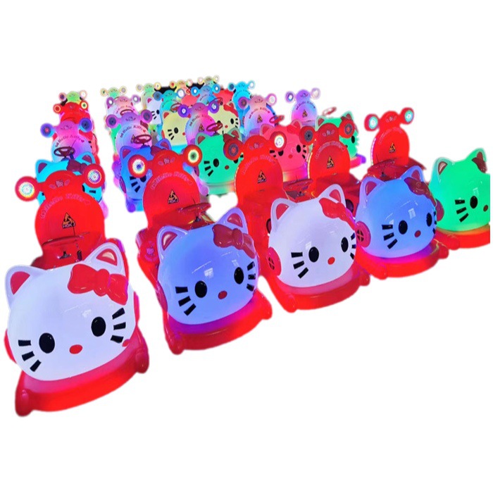 Cuadrado comercial de dibujos animados luminoso padre-hijo coche de parachoques doble batería eléctrica para niños equipo de entretenimiento ventas directas de fábrica