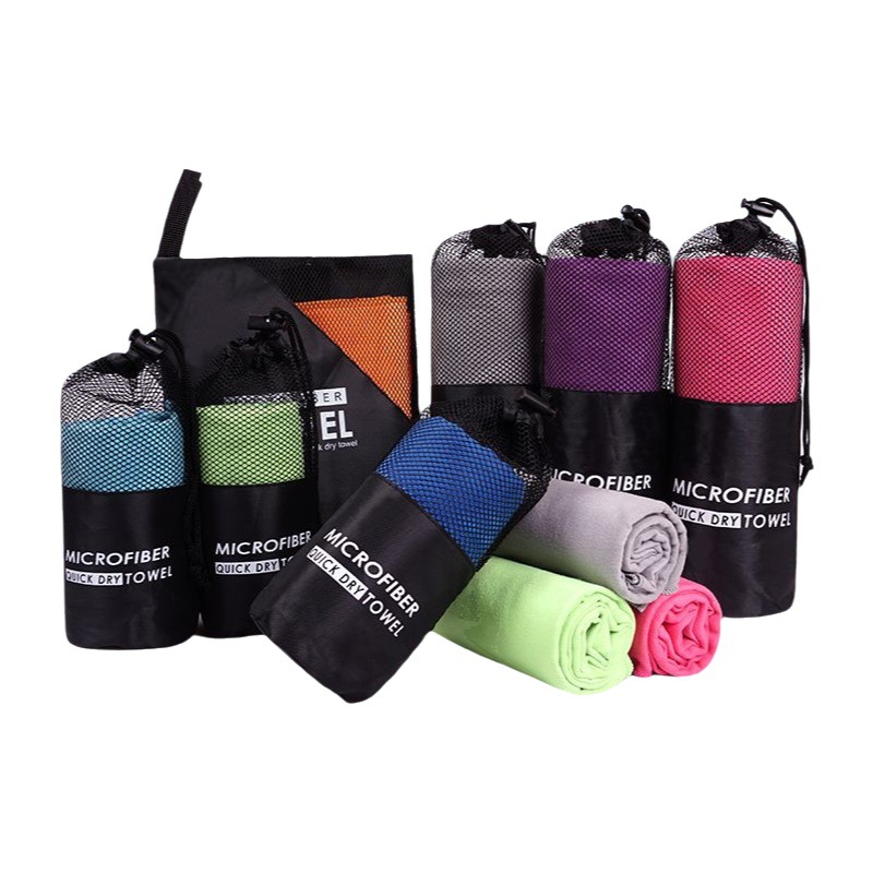 Cross-Border Double-Sided Velvet Sweat-Wiping Sports Quick-Drying Towel Microfiber Yoga Fitness Beach Swimming Quick-Drying Bath Towel