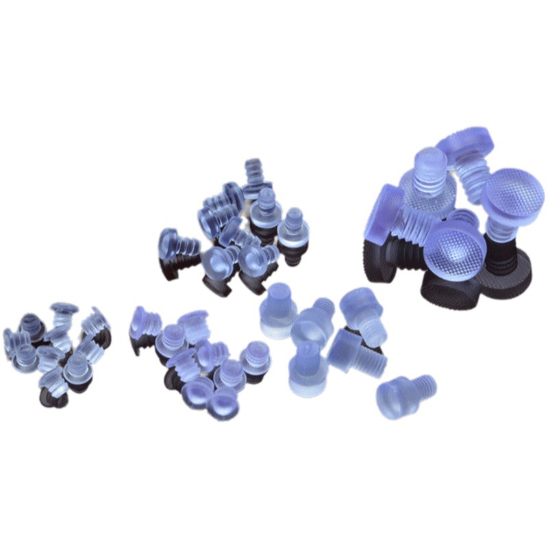 Directo de fábrica puerta del gabinete silenciador Anticolisión de partículas de plástico 5MM largo diente agujero enchufe de silicona transparente Anticolisión de partículas accesorios del gabinete