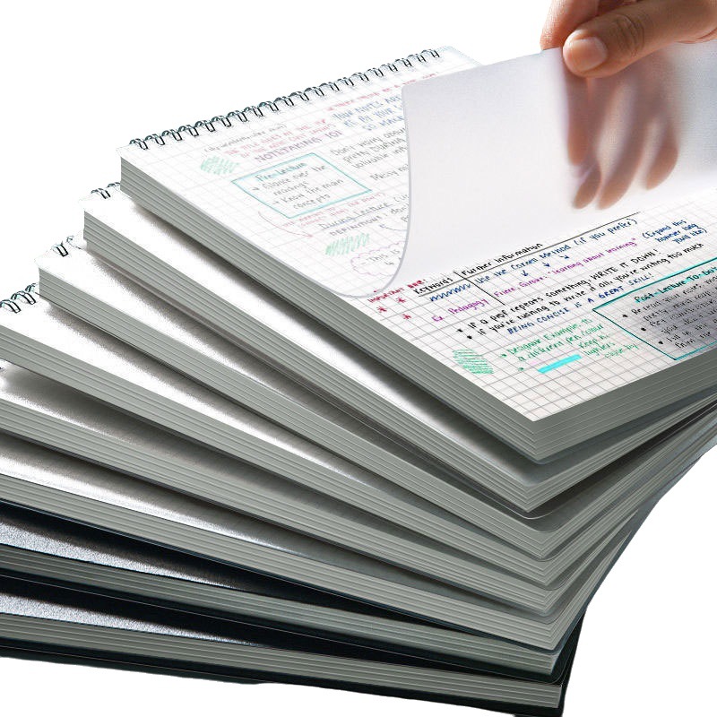 Libro de cuadrícula A4 a cuadros para examen de ingreso de posgrado de estudiante universitario Libro de bobina abatible B5 cuaderno engrosado línea horizontal simple estilo ins