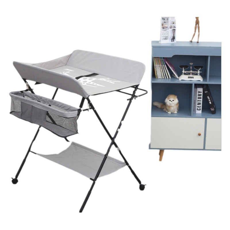 Cuna de bebé plegable multifuncional cambio de ropa de bebé cambio de pañales mesa de enfermería bebé recién nacido masaje mesa táctil