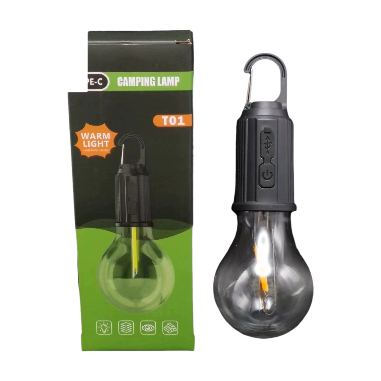 Трансграничная новая TYPE-C зарядка портативный утолщение ретро кемпинг светильник светодиодный многофункциональный открытый кемпинг фонарь