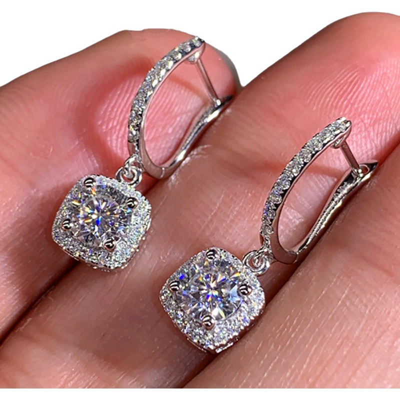 Cao Shi трансграничные горячие новые изысканные женские микро инкрустированные Цирконом Пряжка для ушей Джокер европейские и американские серьги ювелирные изделия оптом