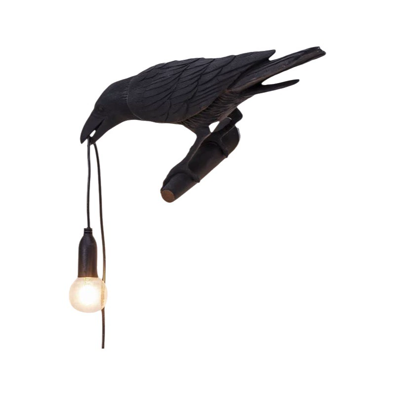 Трансграничный благоприятный настенный светильник из смолы для птиц, скандинавский простой креативный прикроватный светильник для животных, декоративная настольная лампа, птица, ночник, украшение