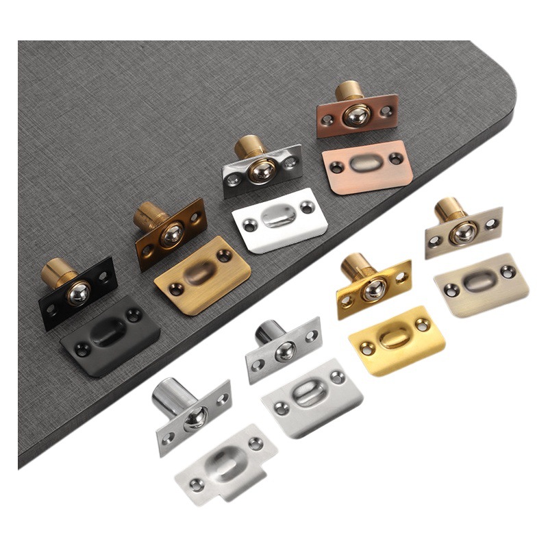 Puerta de acero inoxidable toque cuenta KTV cobre puro puerta toque grano hebilla superior cordón invisible puerta hebilla tipo de tarjeta puerta de madera resorte toque grano cerradura