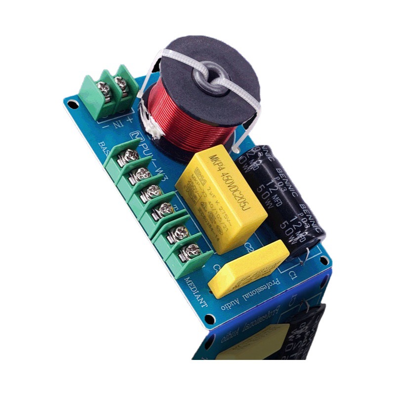 Divisor de frecuencia del altavoz de estantería High School baja de tres frecuencias HiFi de alta fidelidad de baile cuadrado de audio Crossover sub-tono