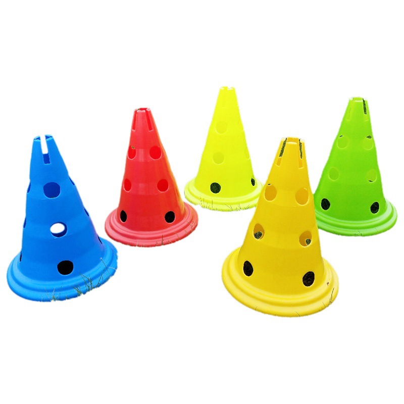 Fábrica al por mayor Maca 30cm logo barril con agujero 12 pulgadas entrenamiento de fútbol obstáculo cono barricada transfronteriza Fútbol