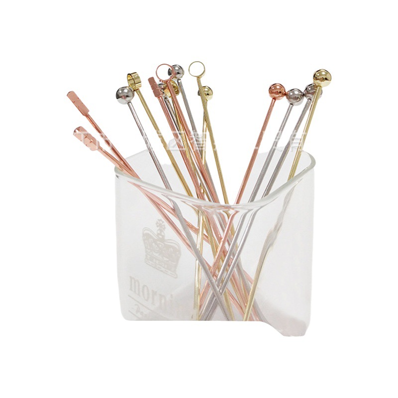 Brochetas creativas de acero inoxidable para cócteles, decoraciones para bebidas de jugo y aceitunas, herramientas para mezclar en el bar, brochetas para cócteles