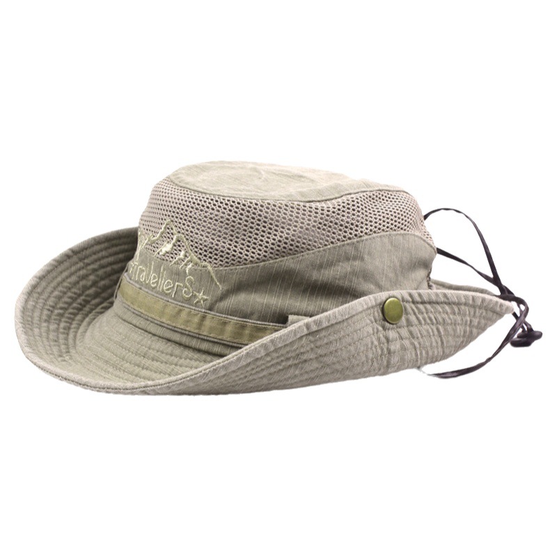 Baixiaoyuan pescador sombrero de pesca para hombre sombrero de sol al aire libre de verano sombrero de malla de algodón sombrero de Montañismo femenino