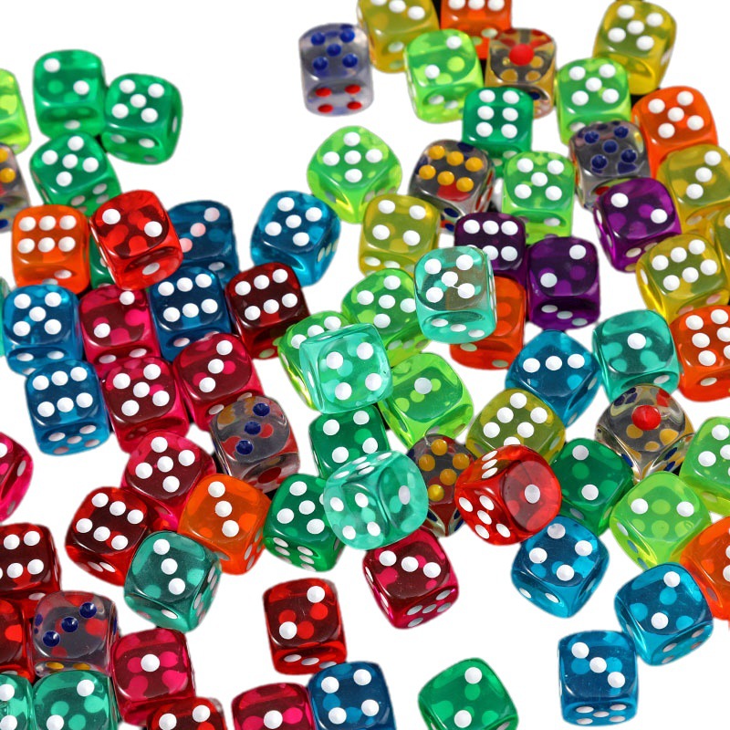 En Stock N ° 16 dados de cristal color dados transparentes puntos dados Comercio exterior transfronterizo Ktv bar