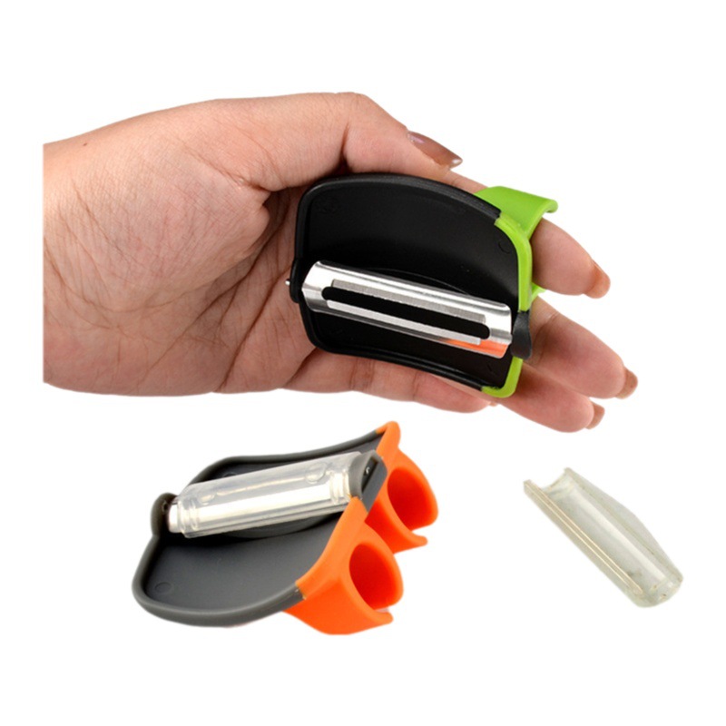 Creativo Peeler melón Dedo de acero inoxidable cepilladora creativa fruta cuchillo hogar multi-función pelador de frutas