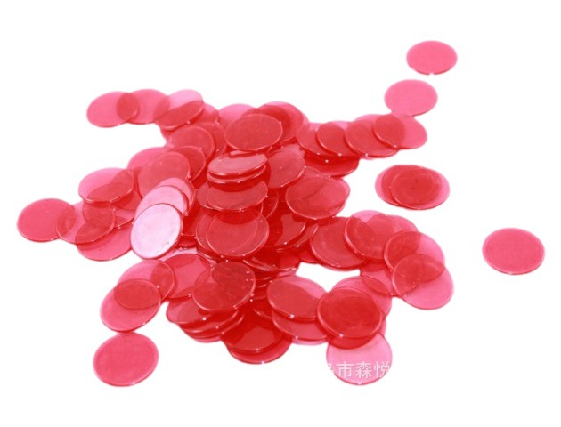 Source Factory 19MM Transparent Plastic Round Pieces BINGO Counting Coin Chips Bingo Game Accessories