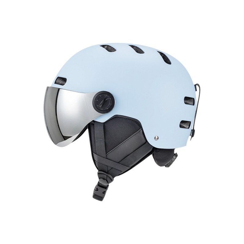 Transfronterizo nuevo deportes al aire libre casco de esquí gafas de nieve integrados hombres y mujeres esquí patinaje casco de nieve chapa cálida seguridad