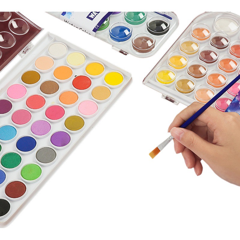 Principiante 12 colores 21 colores 36 colores sólido acuarela pintura traje boceto DIY arte pintura agua polvo pastel pintura