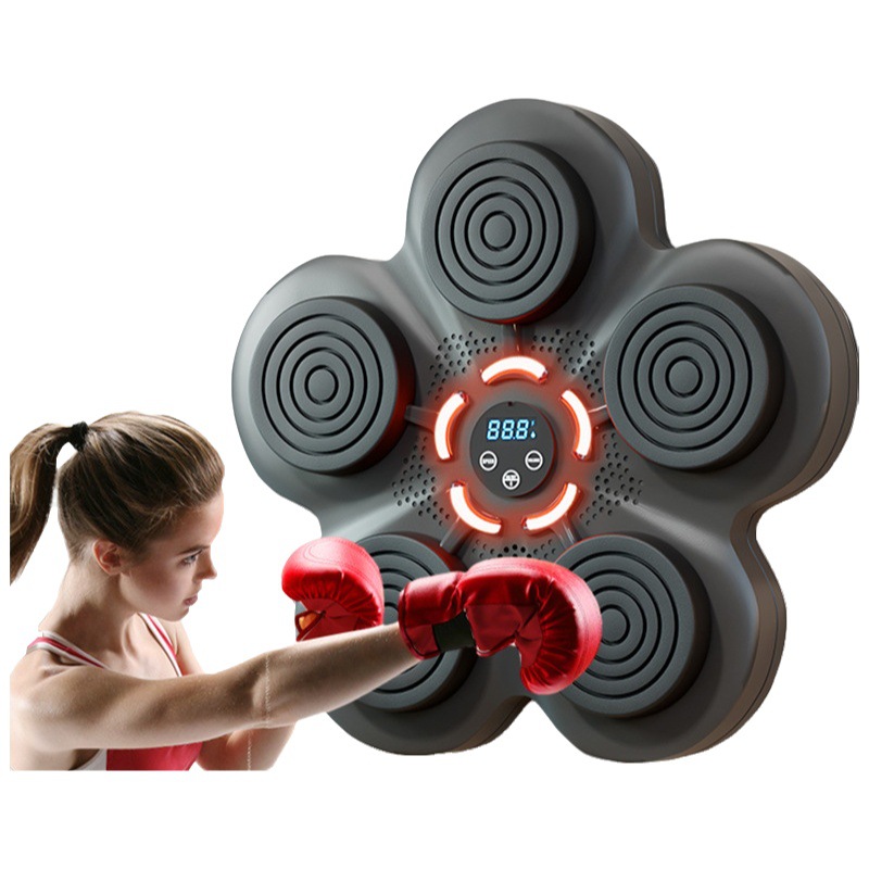 Objetivo de boxeo de música inteligente al por mayor, máquina de boxeo electrónica, equipo de entrenamiento de boxeo para niños, objetivo de pared de boxeo de lucha en el hogar