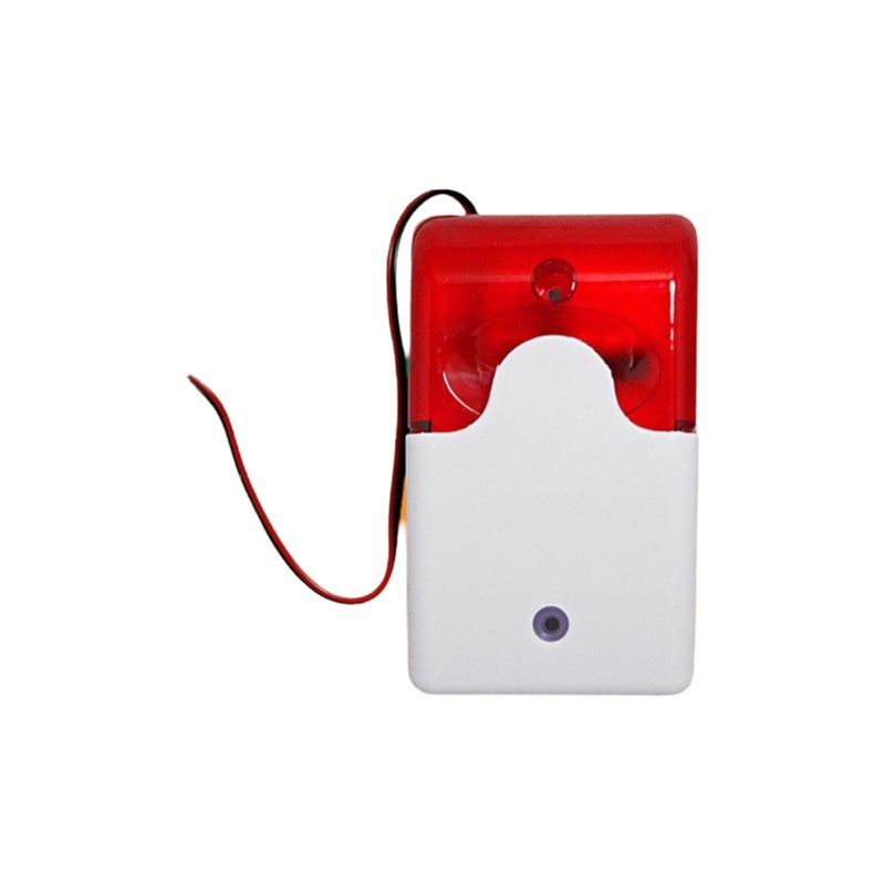 103 con cable de sonido y alarma de luz antirrobo altavoz de alarma de energía 120 dB alarma de sonido y luz de alarma retardante de llama alarma de puerta