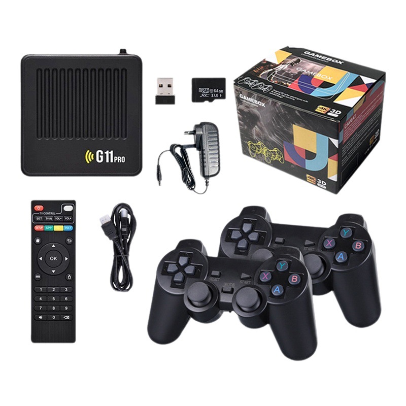 Consola de Juegos G11PRO Transfronteriza, Cuidadosamente Seleccionada, Receptor de TV 4K con Sistema Dual Android, Inalámbrico, para Dos Jugadores